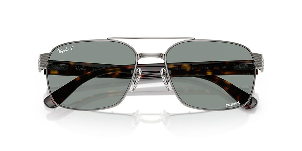 マッドバーバ　リアンズ　リアルヘッド ソフビ （袋・ヘッダー付）ツートンカラー Ray-Ban RB3751 Polarized+ Lenses XXL (61 - 17) with Blue lenses