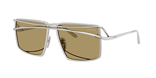 Prada PR C55S XL (58 - 15) with Green lenses and Silver frame