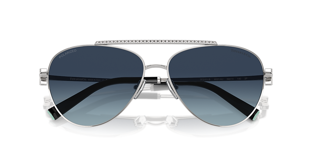 Tiffany & Co. TF3101B XL (59 - 14) with Blue lenses and Silver
