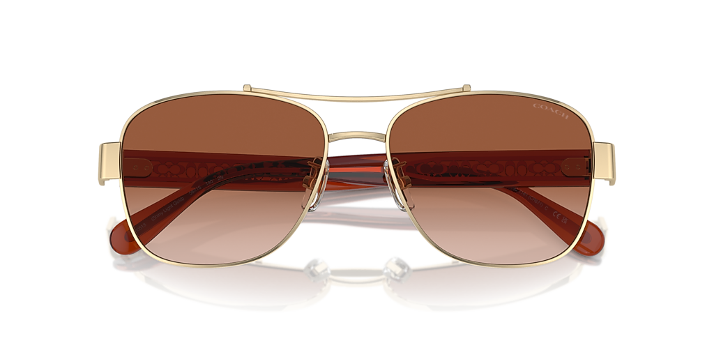 Coach CR617 M (56 - 16) with Brown lenses and Gold frame  display picture 1