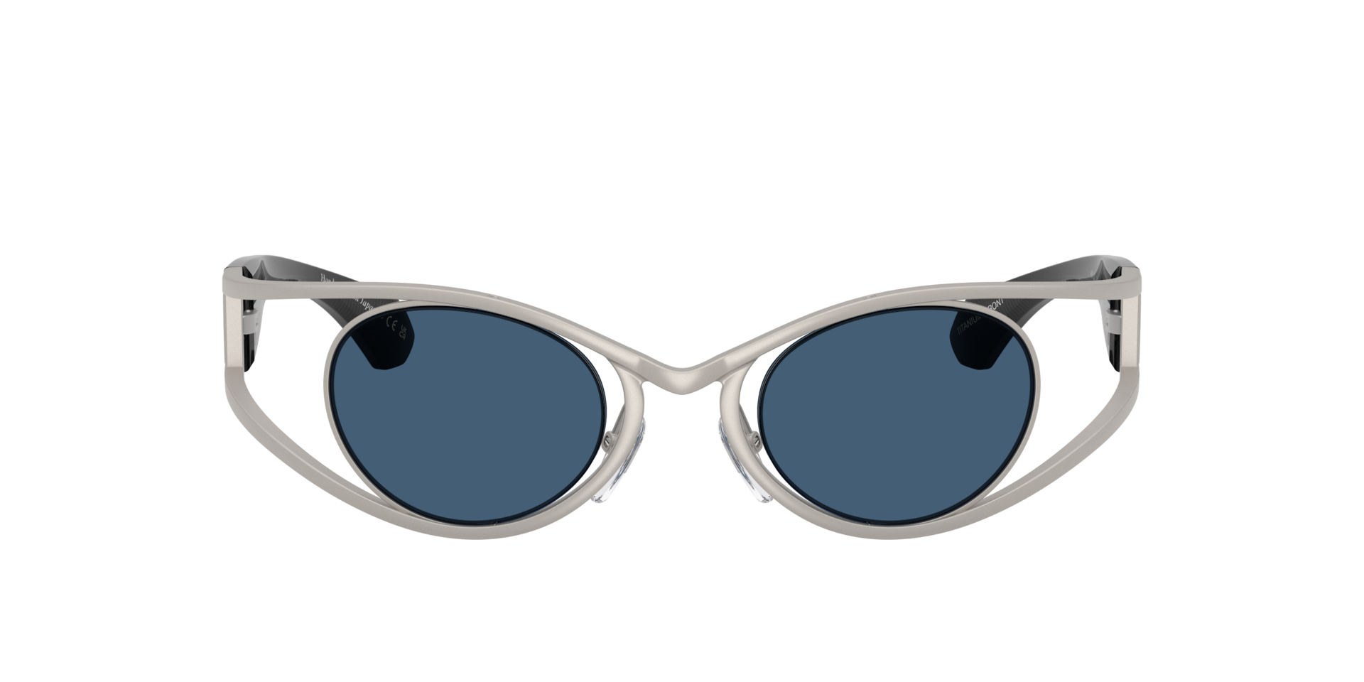 Alain Mikli A04501T XL (43 - 22) with Blue lenses and Silver frame