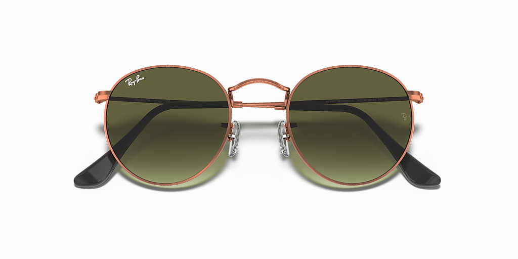 Ray-Ban Round Metal S (50 - 21) with Green lenses and Copper frame