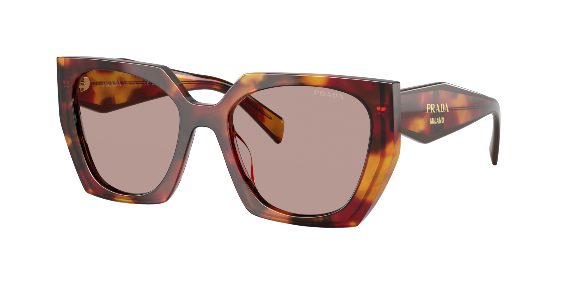 Prada PR 15WS M (54 - 19) with Violet lenses and Tortoise frame