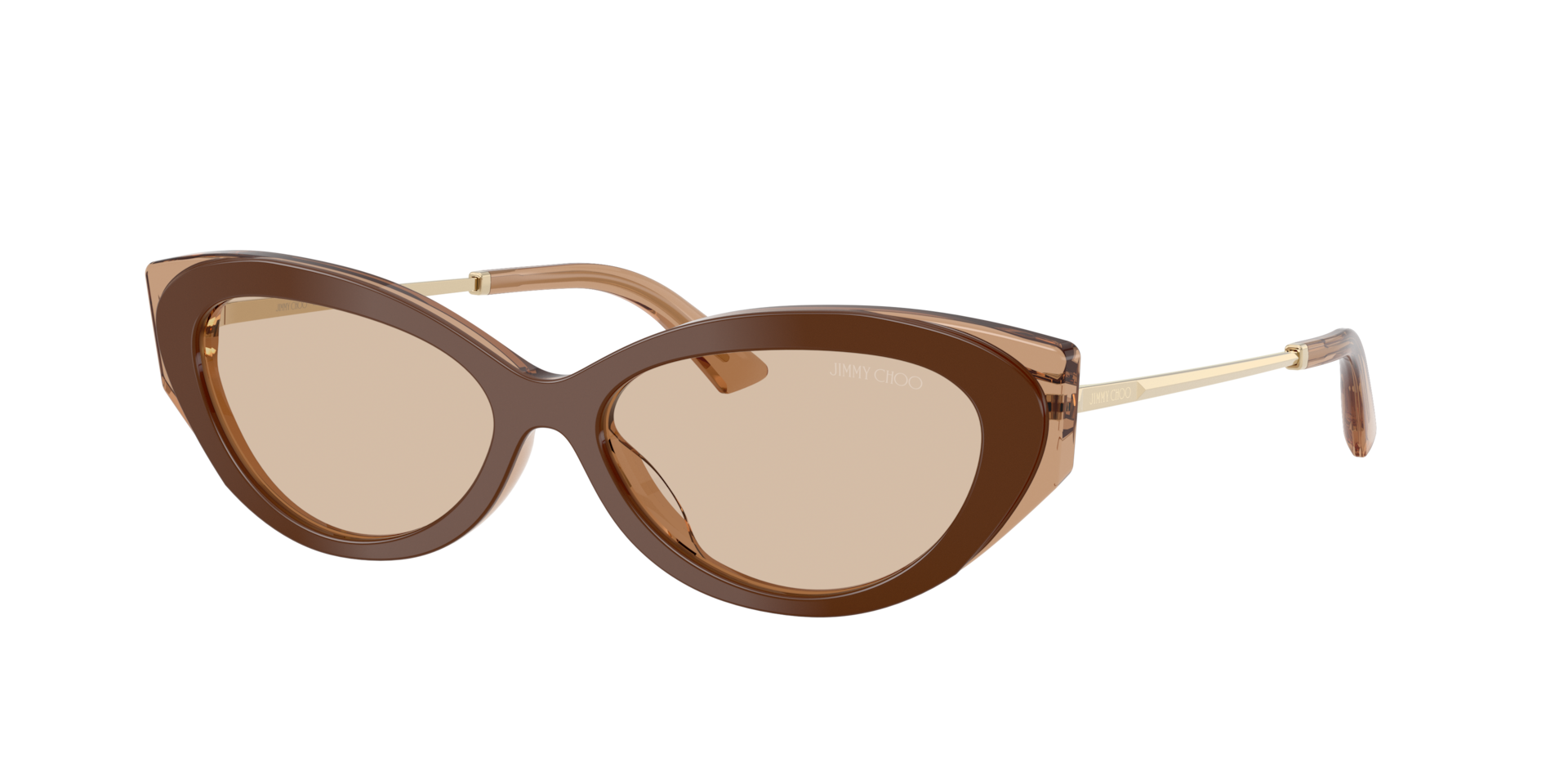 Jimmy Choo Frau Sunglass JC5065U - Rahmenfarbe: Braun/Hellbraun, Linsenfarbe: Hellbraun