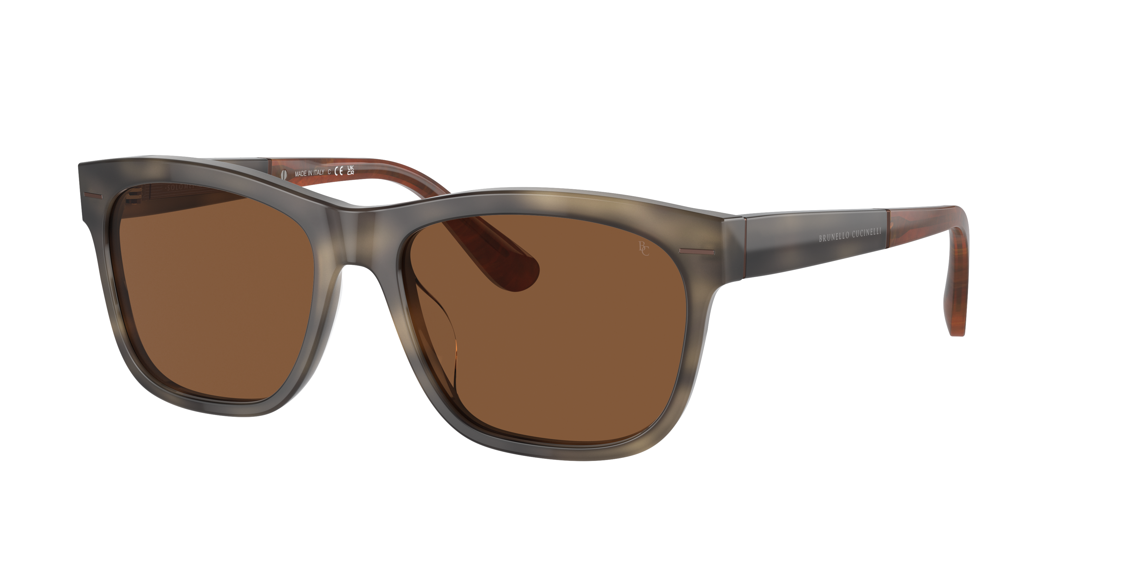 Brunello Cucinelli Unisex Sunglass BC4003S -  Frame color: Havana Taupe, Lens color: Cioccolato