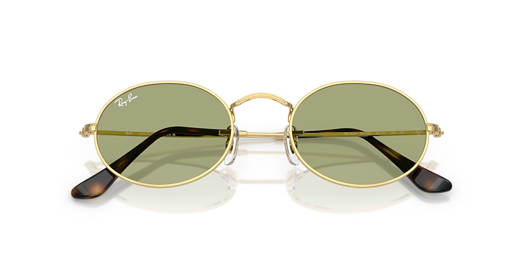 Ray-Ban Women’s Oval Round Gold Frame Summer Vacation Sunglasses 0RB3547__001_53__P21__noshad__  main image 4