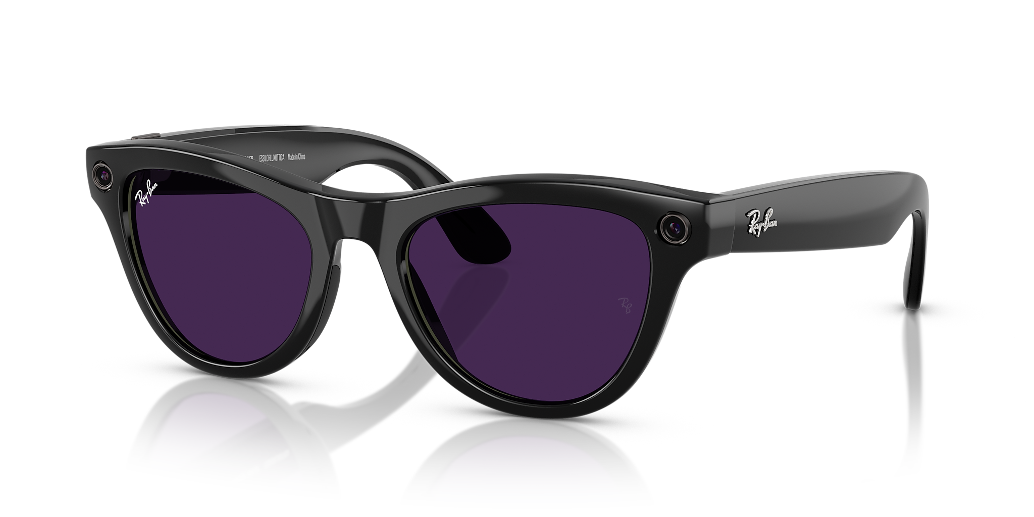 セリーナRay-Ban  Skyler ブラックRW4010 Ray-Ban | Meta (Gen 1) Ray-Ban Meta Skyler M (52 - 20) with Violet