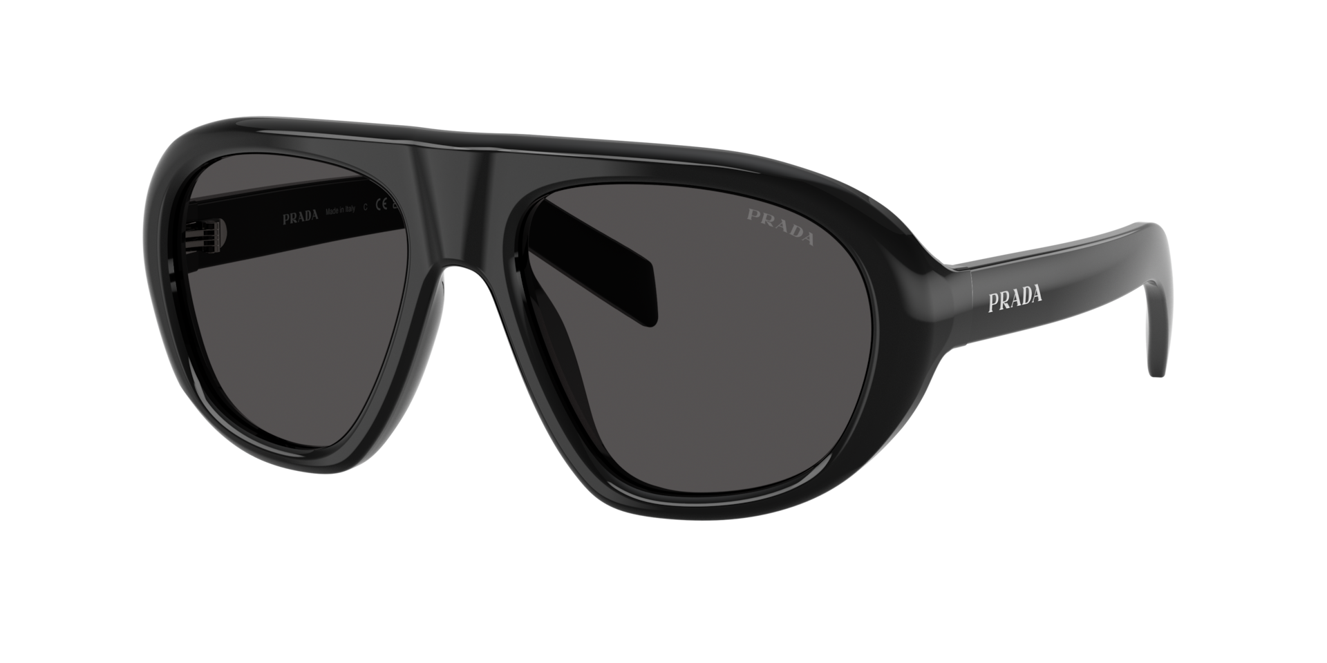 Prada PR C05S L (57 - 18) with Grey lenses and Black frame