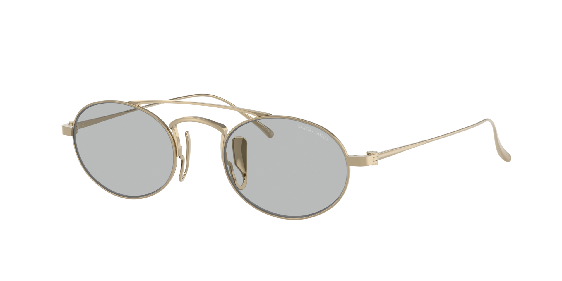 Giorgio Armani Man Sunglass AR6161T -  Frame color: Pale Gold, Lens color: Light Grey
