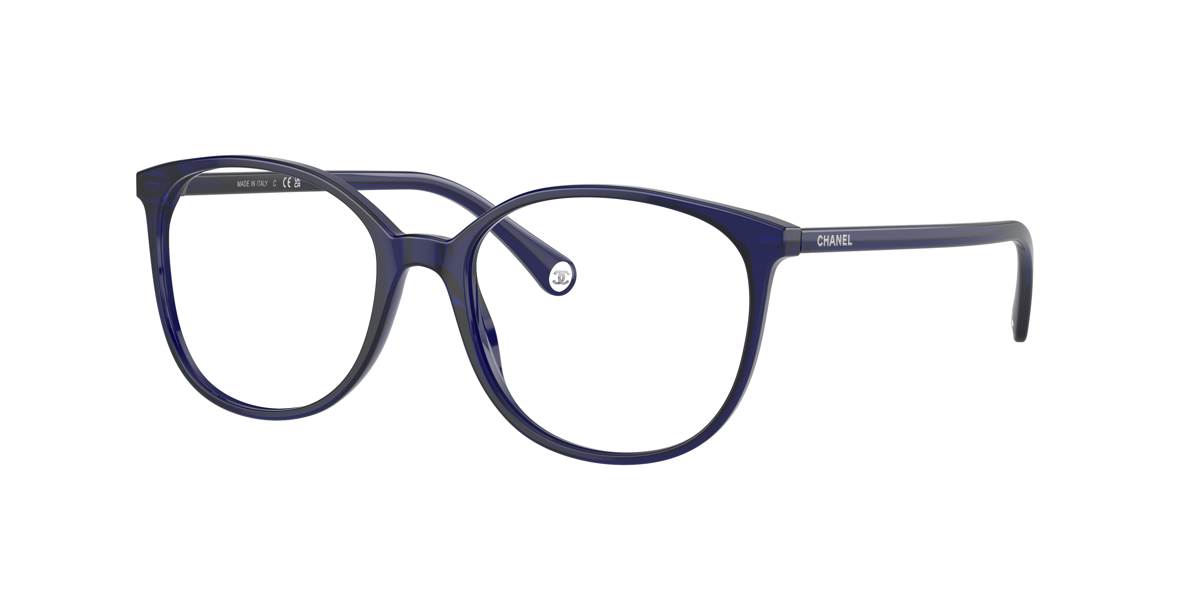 Chanel Woman Sunglass Pantos Eyeglasses CH3432A -  Frame color: Blue, Lens color: Demo Lens