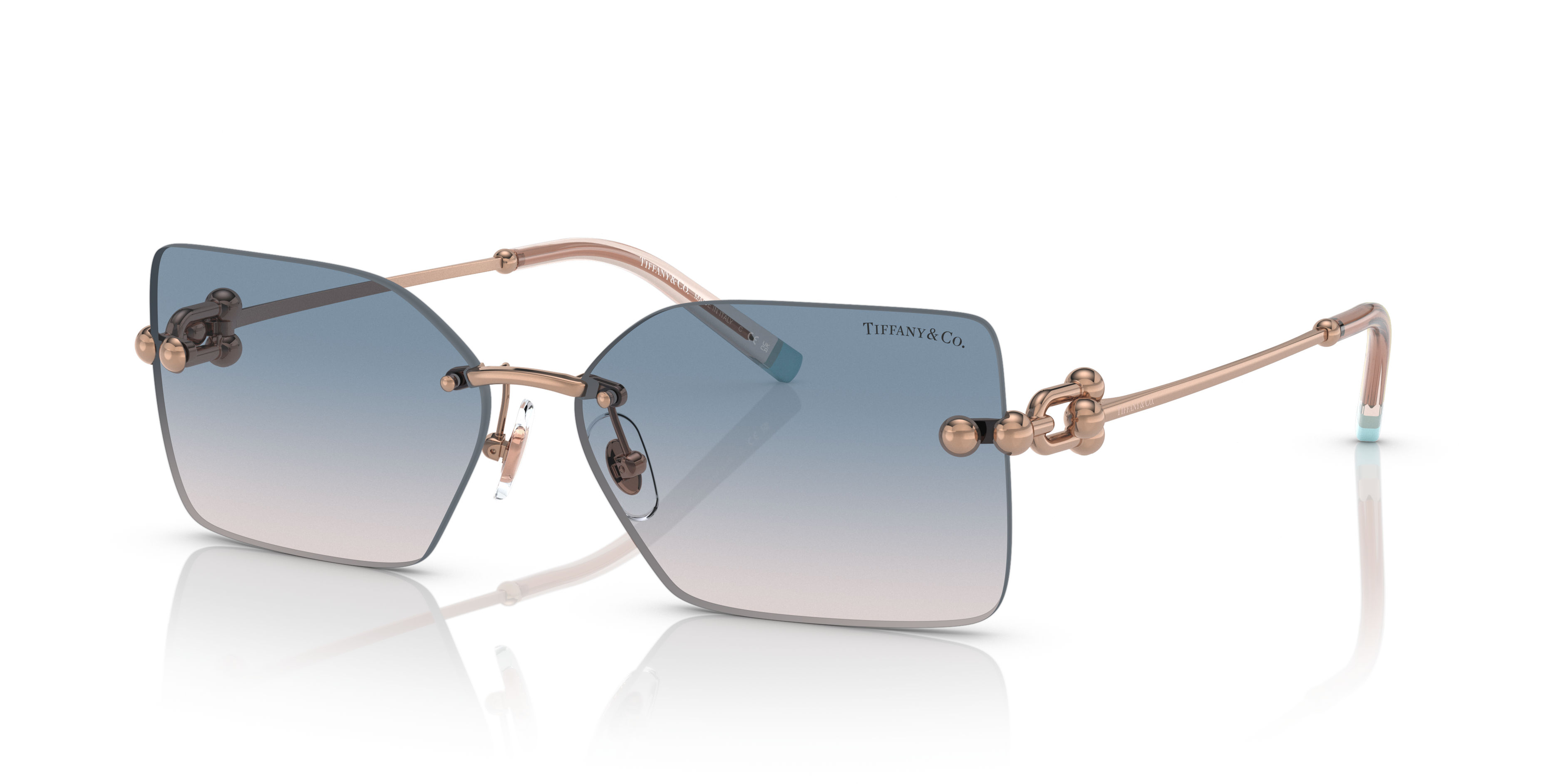 Tiffany & Co. TF3088 L (59 - 14) with Brown lenses and Red frame