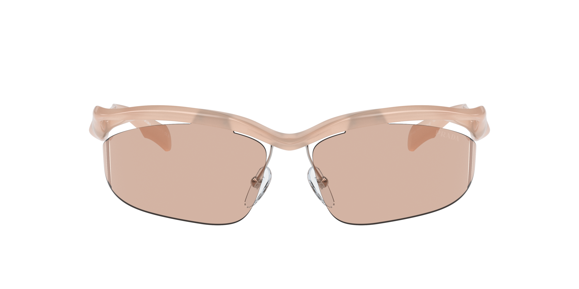 Prada PR A25S L (71 - 16) with Brown lenses and Pink frame