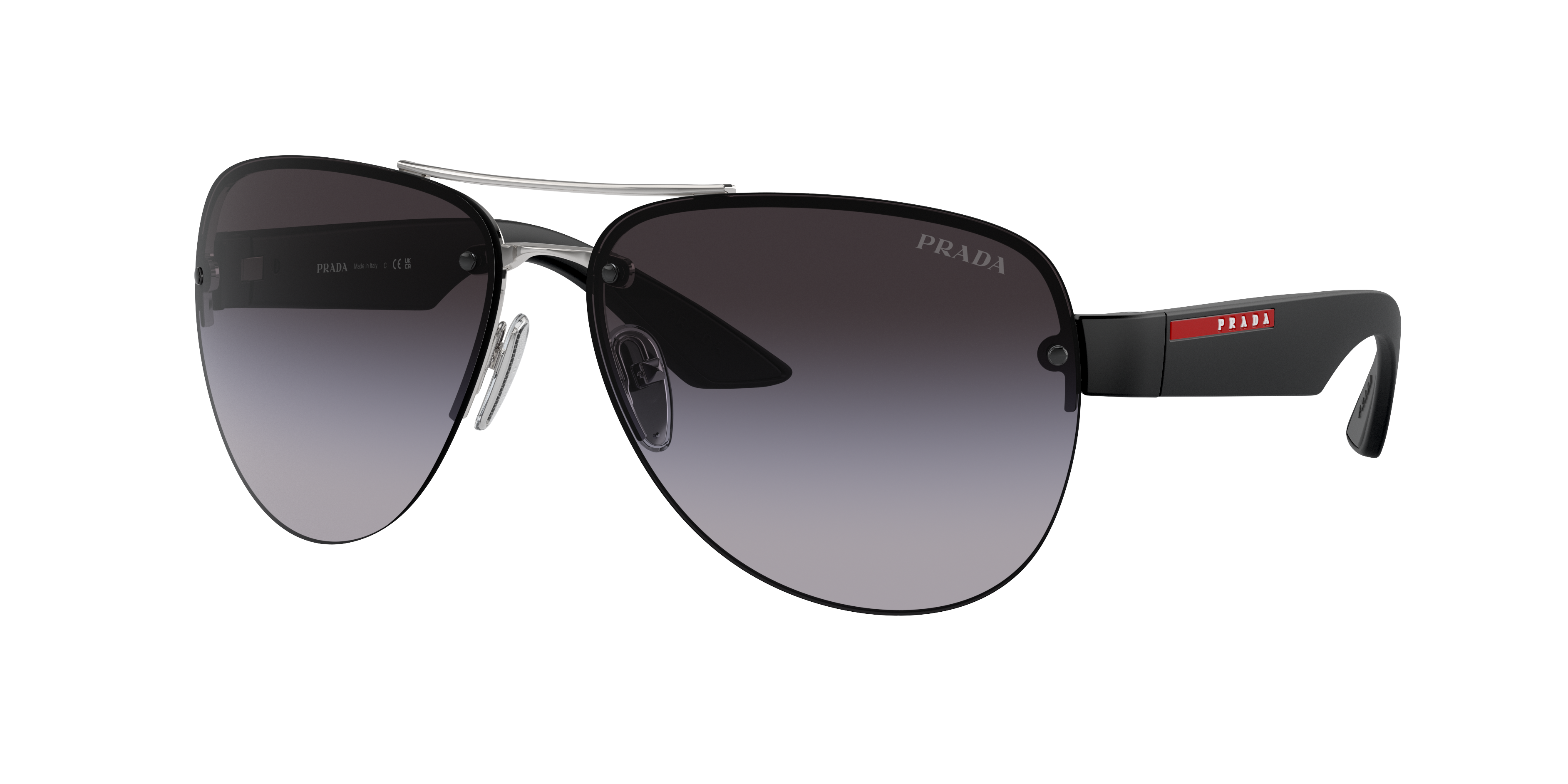 Prada Linea Rossa PS 55YS XXL (64 - 14) with Grey lenses and