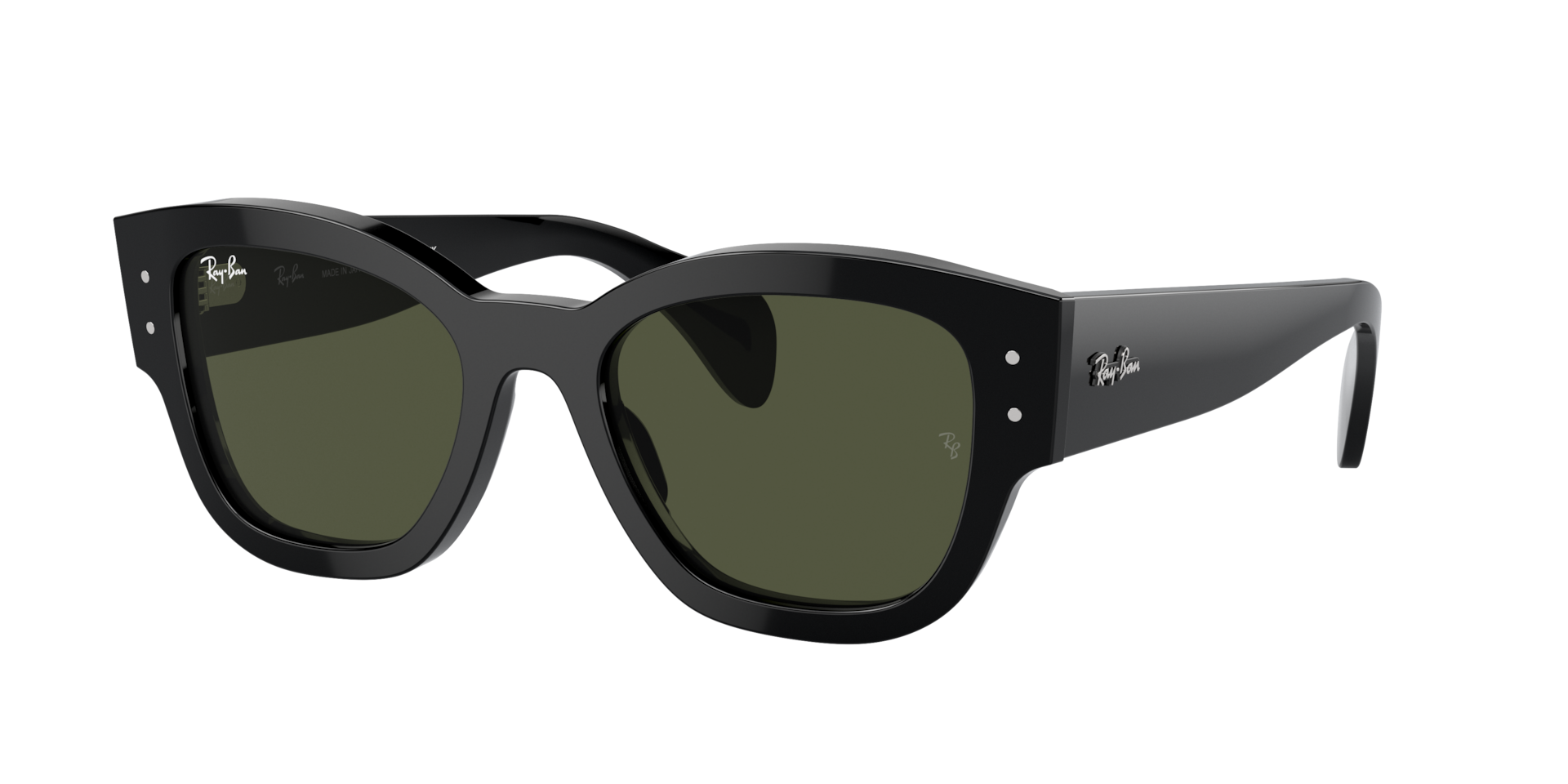 Ray-Ban Unisex Sunglass Jorge -  Frame color: Black, Lens color: Green
