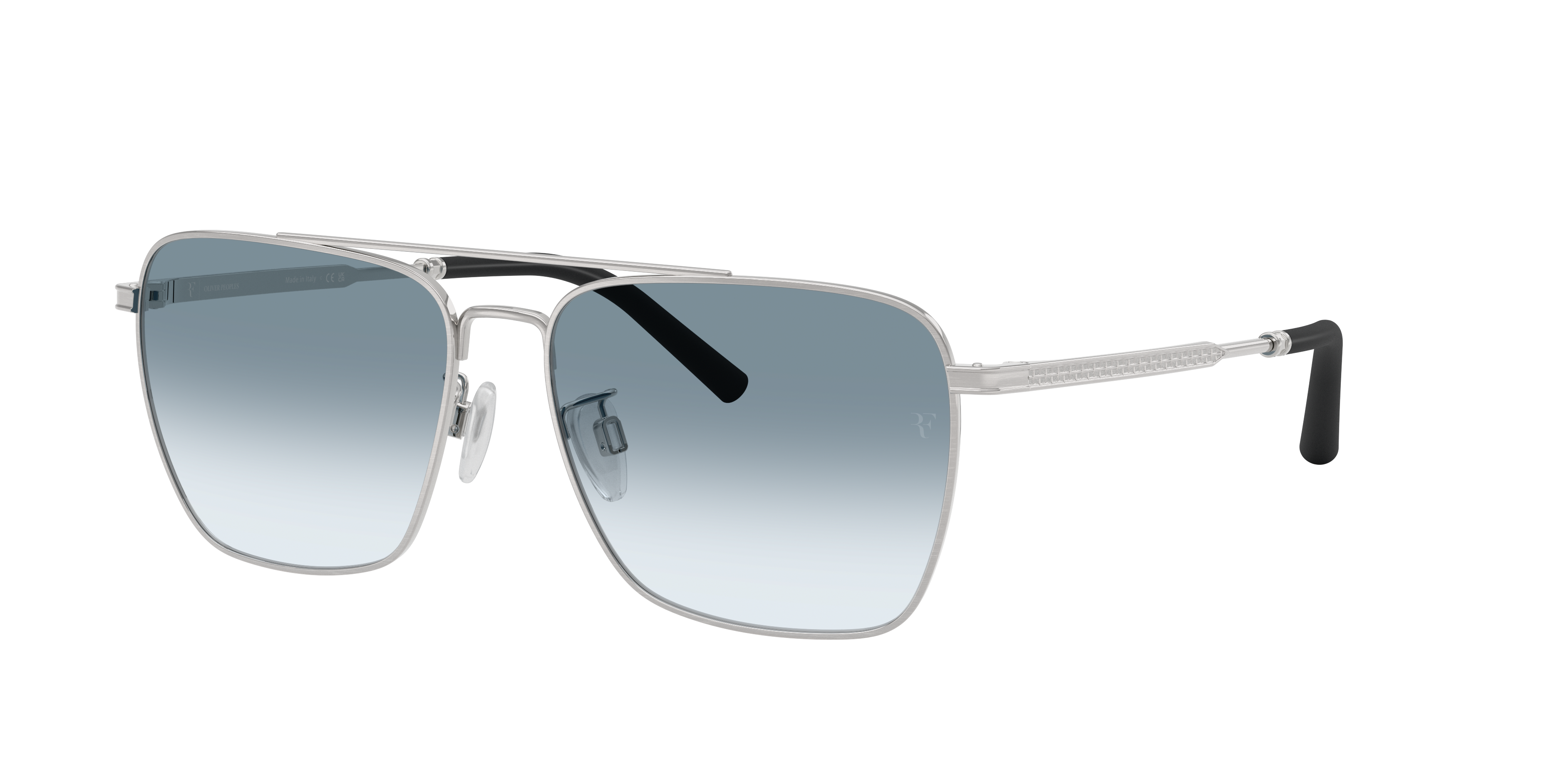 Oliver Peoples Man Sunglass OV1362S R-15 -  Frame color: Brushed Silver, Lens color: Sky Gradient Wash to Dark