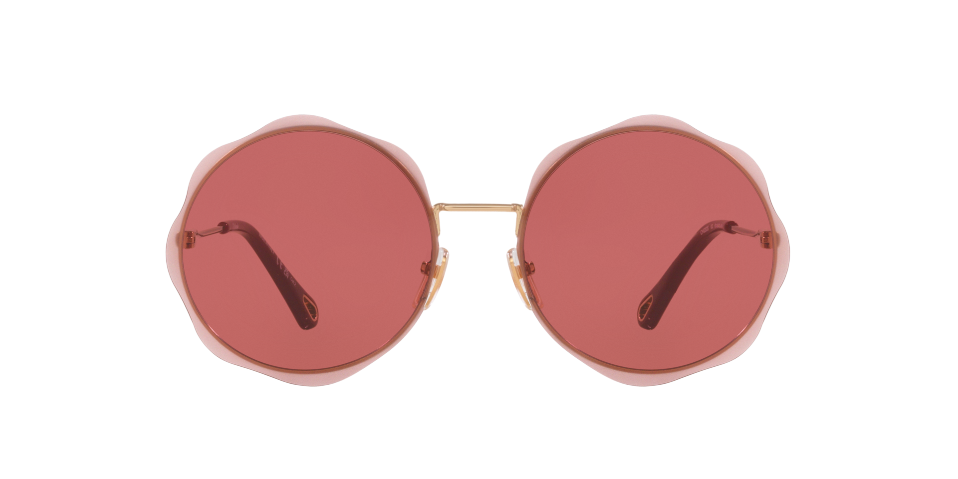Chloé CH0202S XXL (61 - 19) with Red lenses and Gold frame