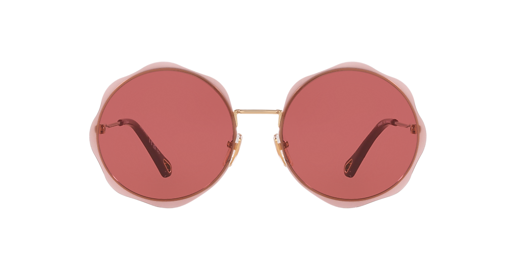 Chloé CH0202S XXL (61 - 19) with Red lenses and Gold frame