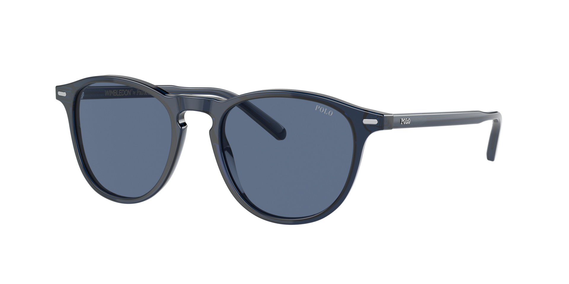 Polo Ralph Lauren Homme Sunglass PH4181 - Couleur du Monture: Bleu marine transparent brillant, Couleur de Lentille: Bleu