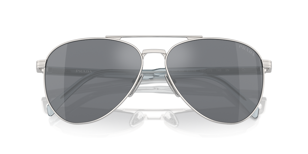 Prada PR A58S L (61 - 14) with Grey lenses and Silver frame