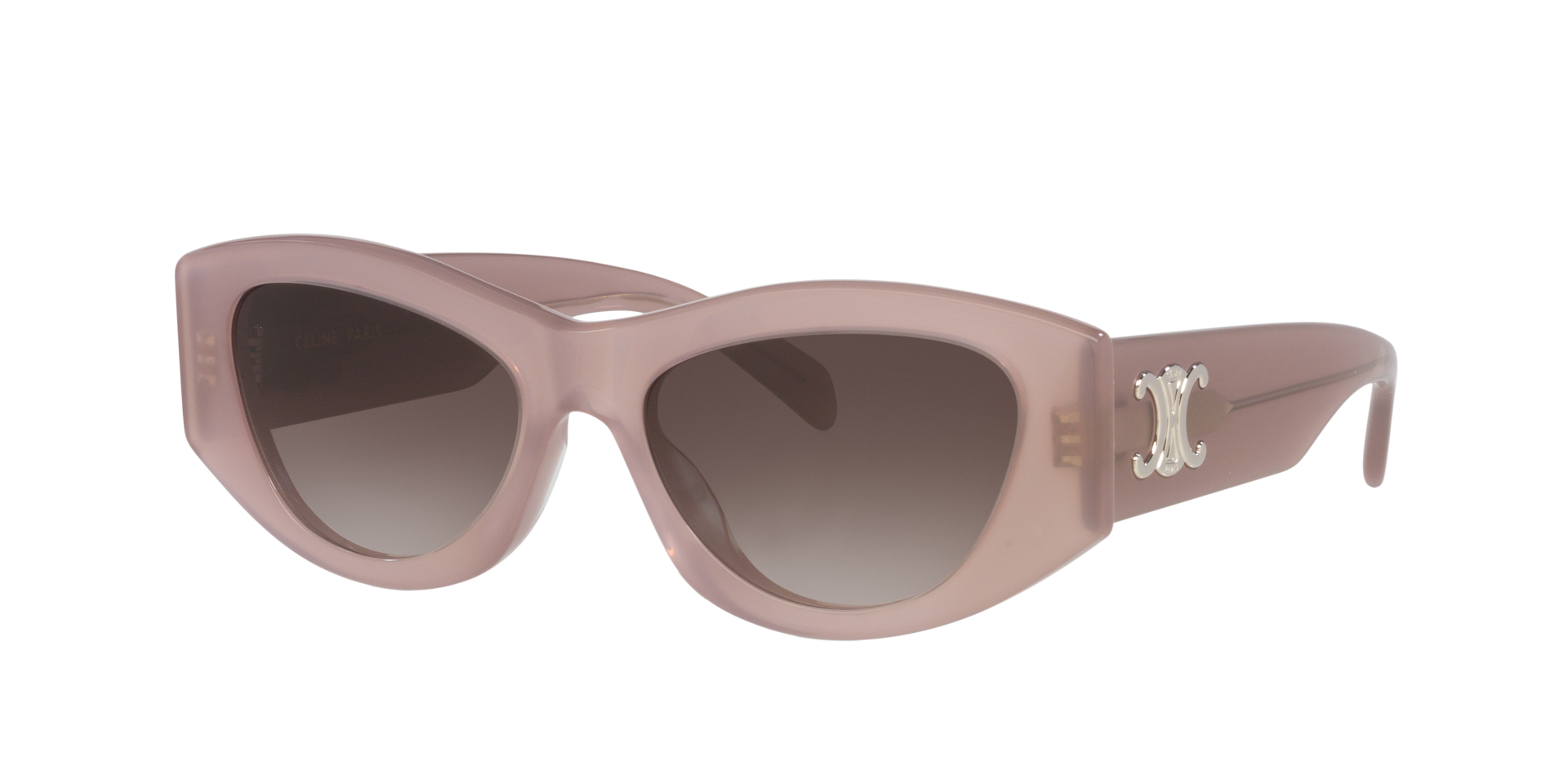 Celine Femme Sunglass Triomphe CL40308U - Couleur du Monture: Marron clair, Couleur de Lentille: Dégradé marron