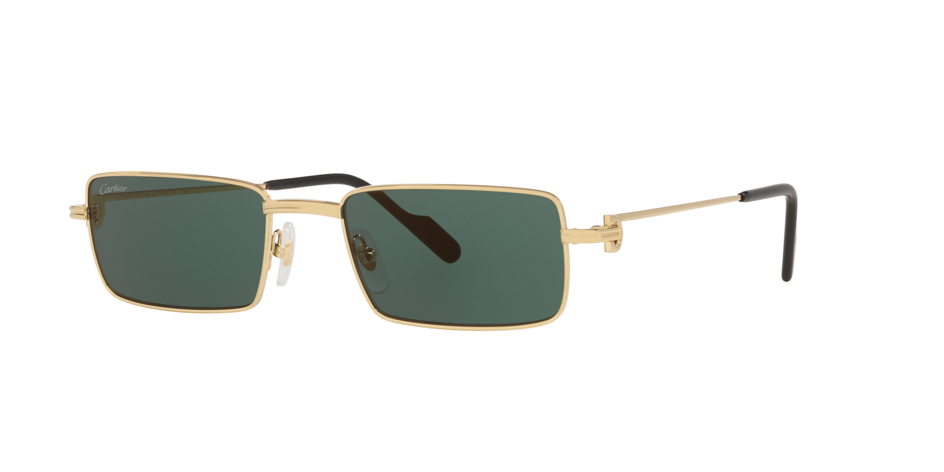 Cartier Unisex Sunglass CT0501S - Couleur du Monture Or clair Couleur de Lentille Vert 1100 €