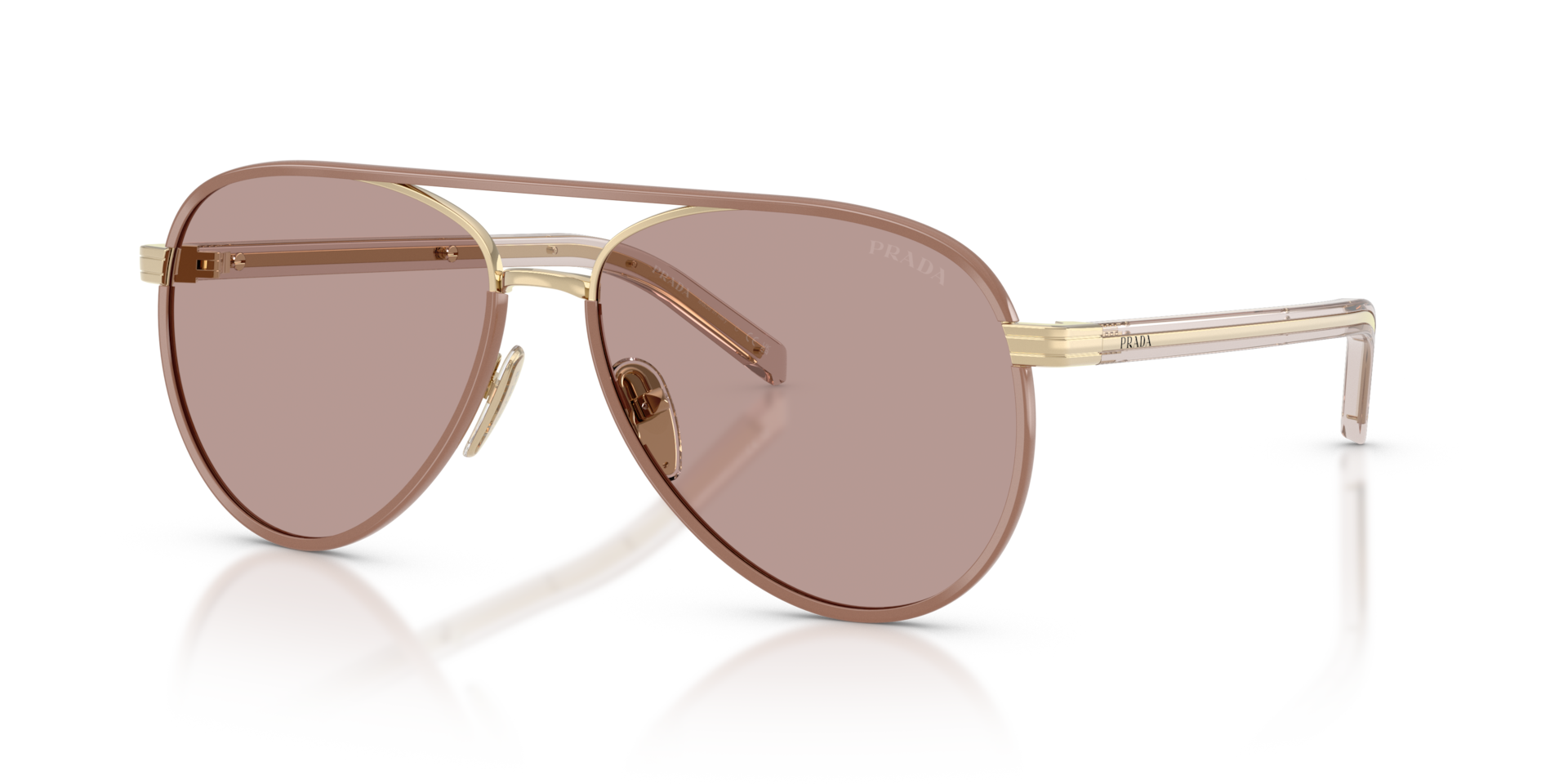 Prada PR B57S M (59 - 15) with Violet lenses and Gold frame
