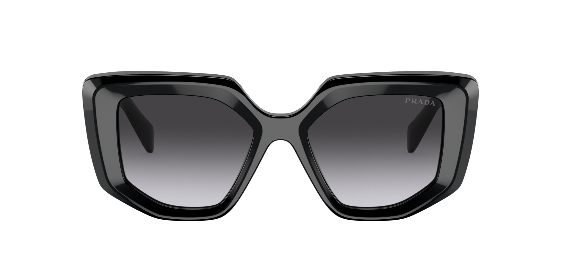 Prada PR 14ZS M (50 - 18) with Grey lenses and Black frame 