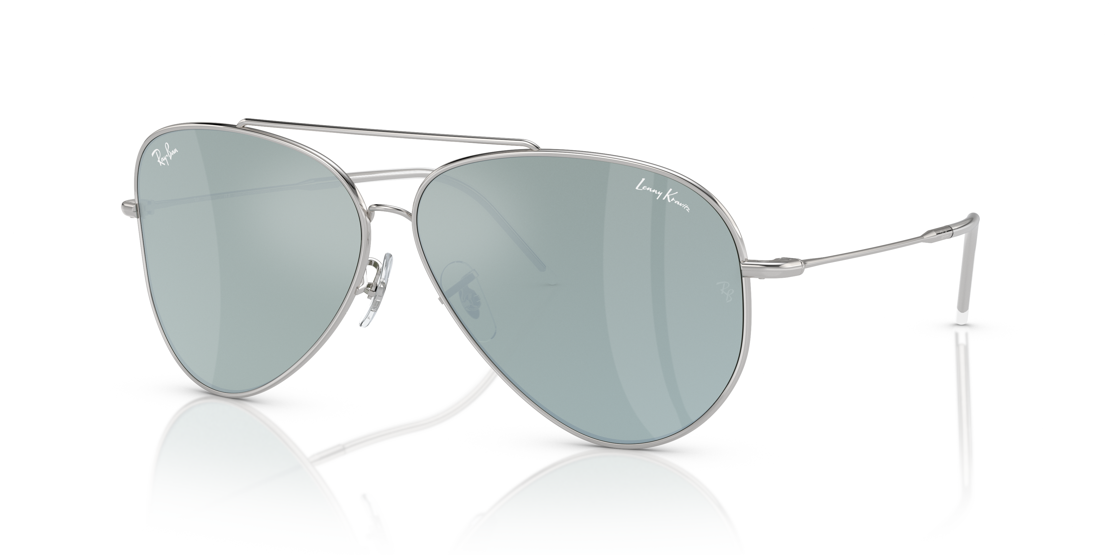 Ray-Ban Lenny Kravitz X Aviator Reverse XXL (62 - 11) with Silver