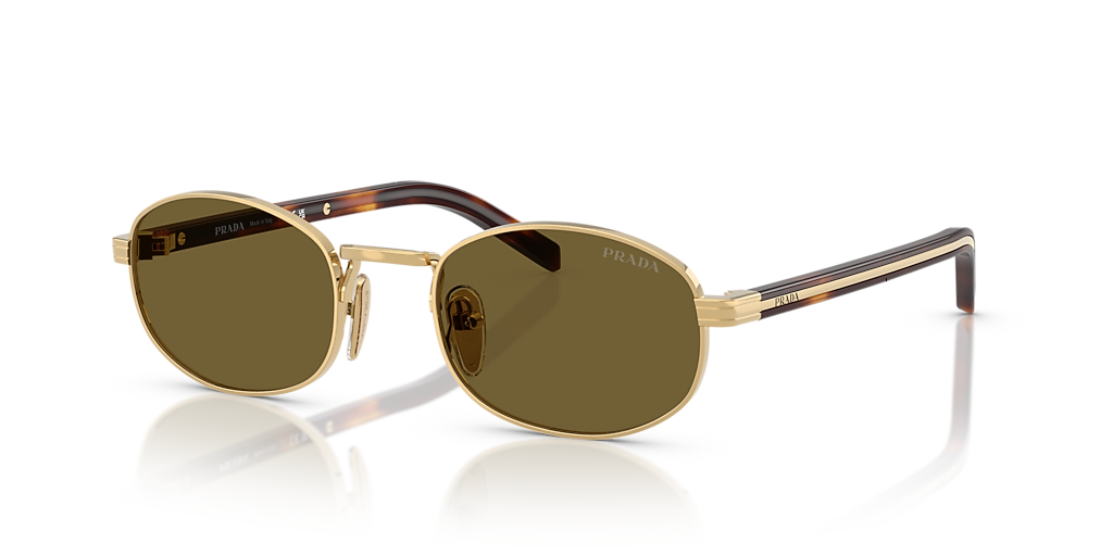 Prada PR B53S XXS (49 - 21) with Brown lenses and Gold frame