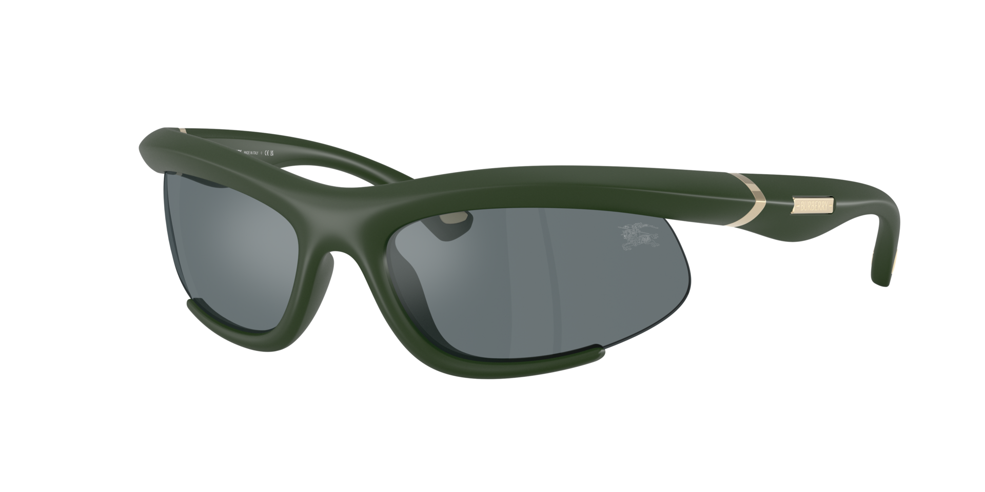 Burberry Woman Sunglass BE4462 - Frame color: Rubber Green, Lens color: Grey Mirror Black