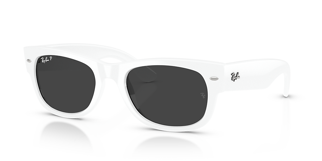 Ray-Ban Mega Wayfarer II XL (55 - 21) with Black lenses and White