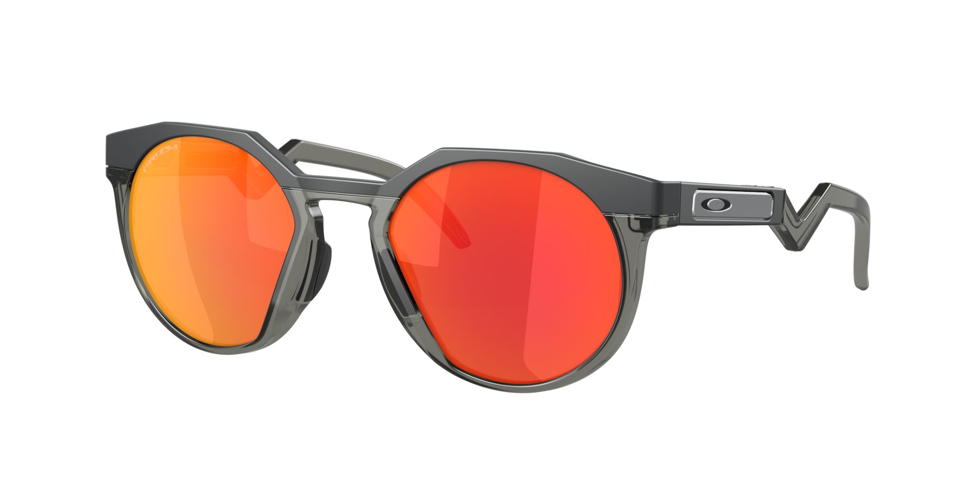 Oakley Hombre Sunglass HSTN - Color del Marco: Mate Carbón, Color de la Lente: Prizm Ruby