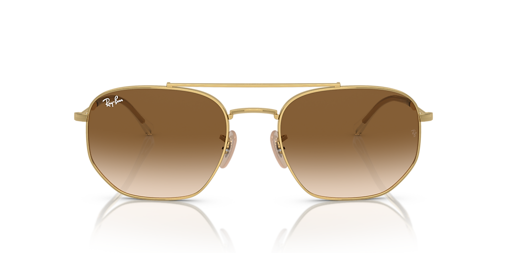 Ray-Ban RB3707 XL (57 - 20) with Brown lenses and Gold frame