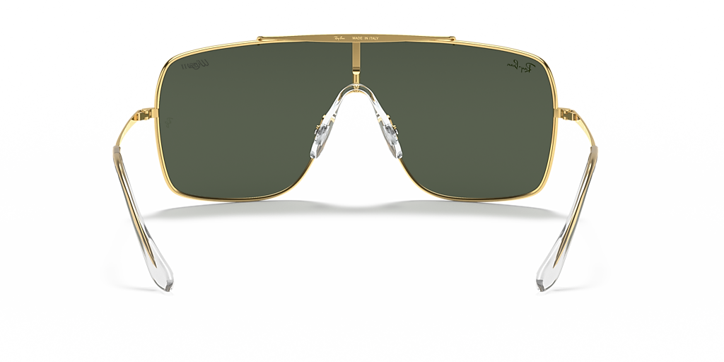 Ray-Ban Wings II XXL (0 - 135) with Green lenses and Gold frame