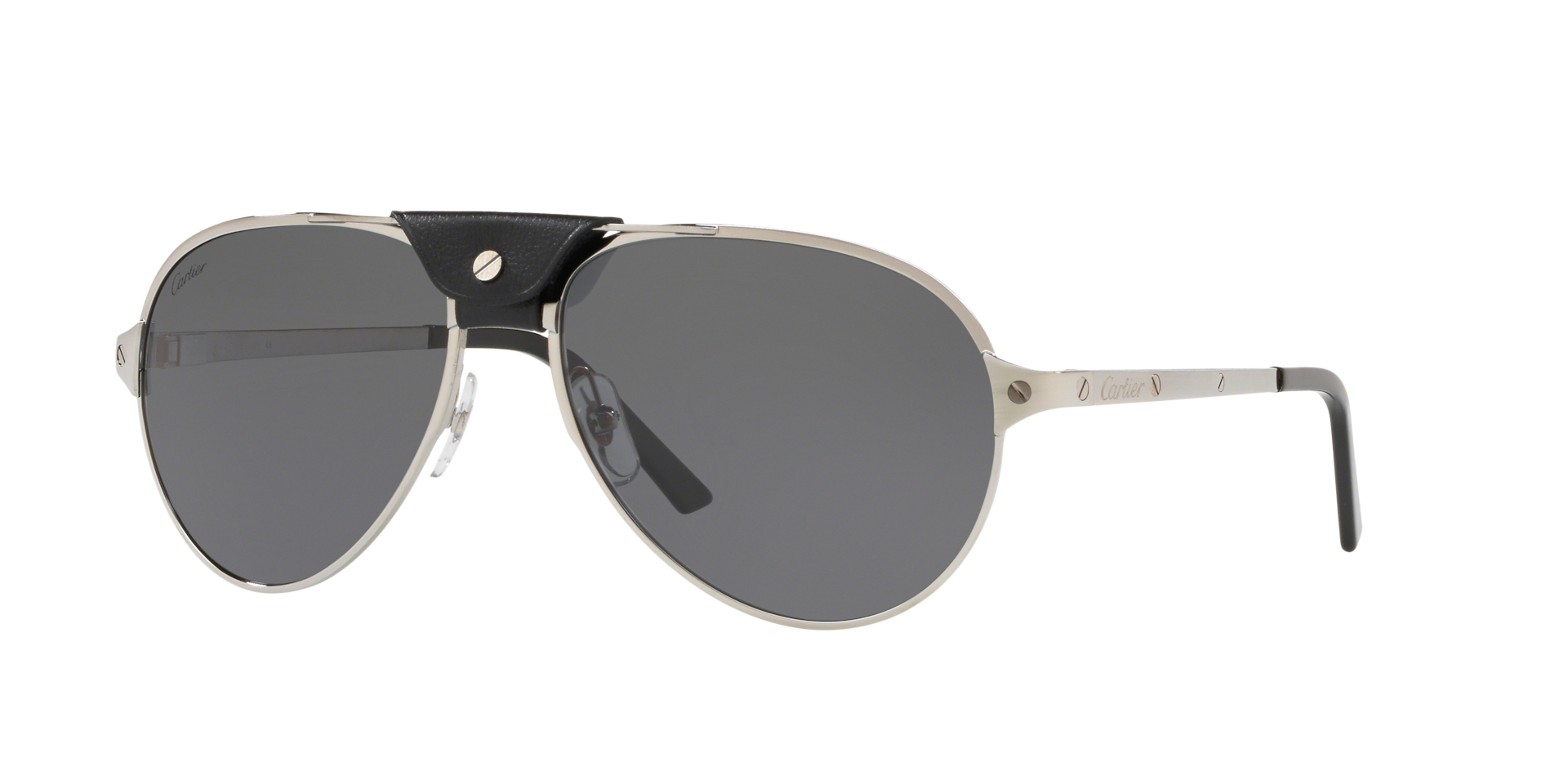 Cartier Homme Sunglass CT0034S - Couleur du Monture: Gunmetal Noir, Couleur de Lentille: Gris Polarisé
