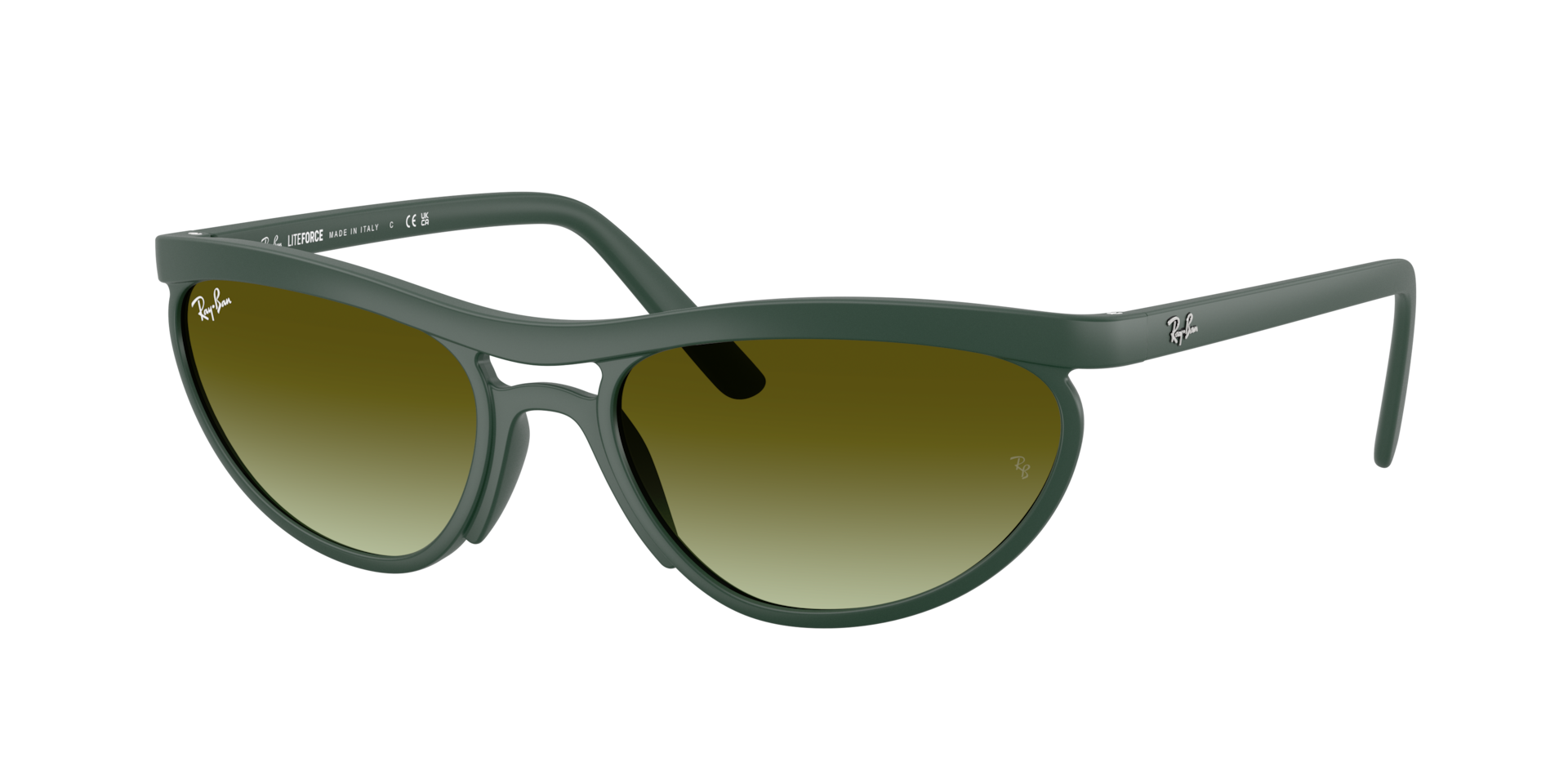 Ray-Ban Unisex Sunglass Predator Liteforce -  Frame color: Sand Green, Lens color: Green Gradient Brown