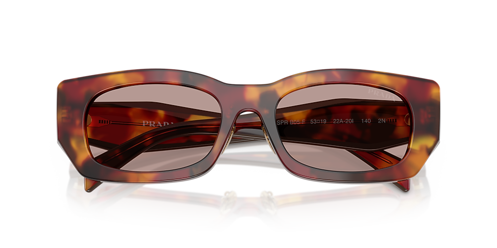 prada 　44 Prada PR B05SF L (53 - 19) with Violet lenses and Tortoise frame