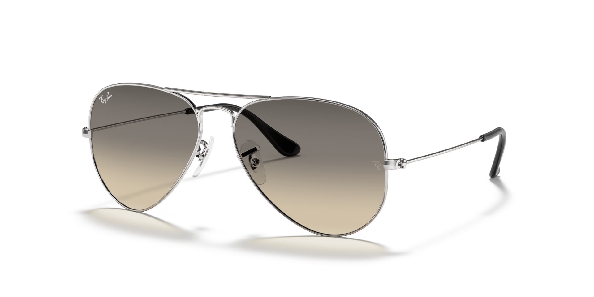 Ray-Ban Aviator Gradient XL (58 - 14) with Grey lenses and Silver