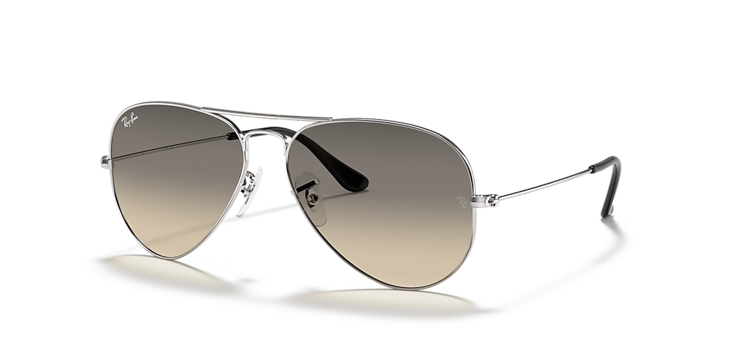 Ray-Ban Aviator Gradient XL (58 - 14) with Grey lenses and Silver