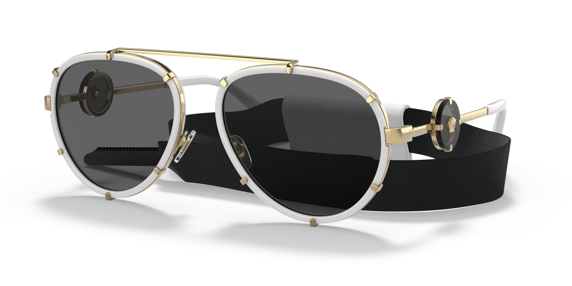 Versace VE2232 XXL (61 - 18) with Grey lenses and White frame