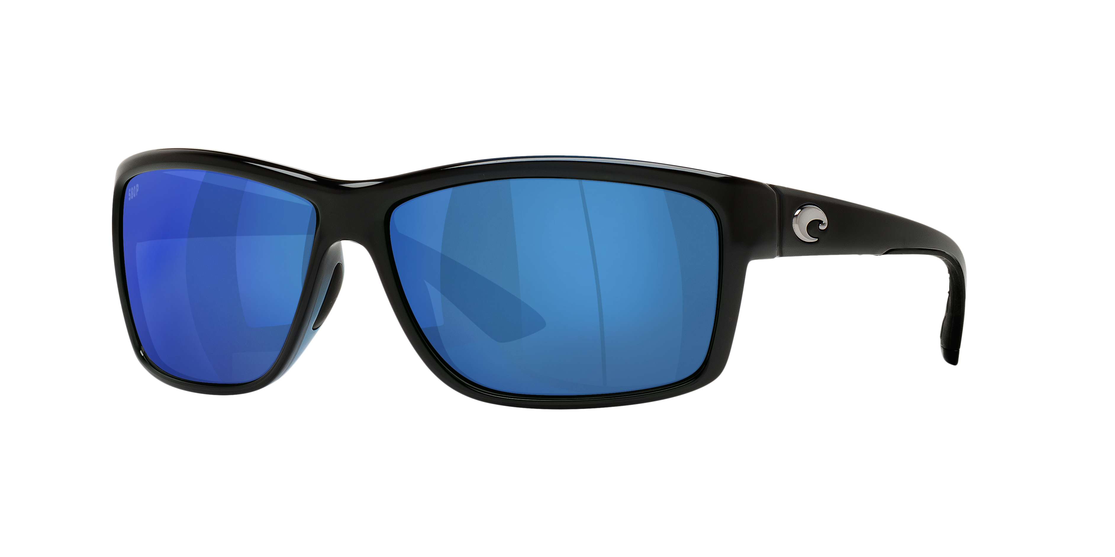 Costa Man Sunglass Mag Bay -  Frame color: Shiny Black, Lens color: Blue Mirror