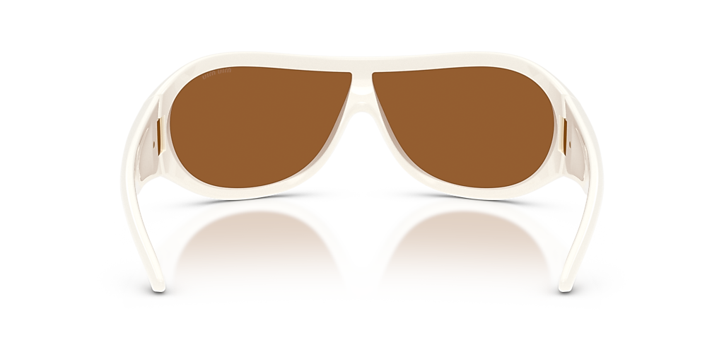 Miu Miu White Frame Sunglasses with Brown Lenses Miu Miu MU B14SU L (0 - 133) with Brown lenses and White  main image 4