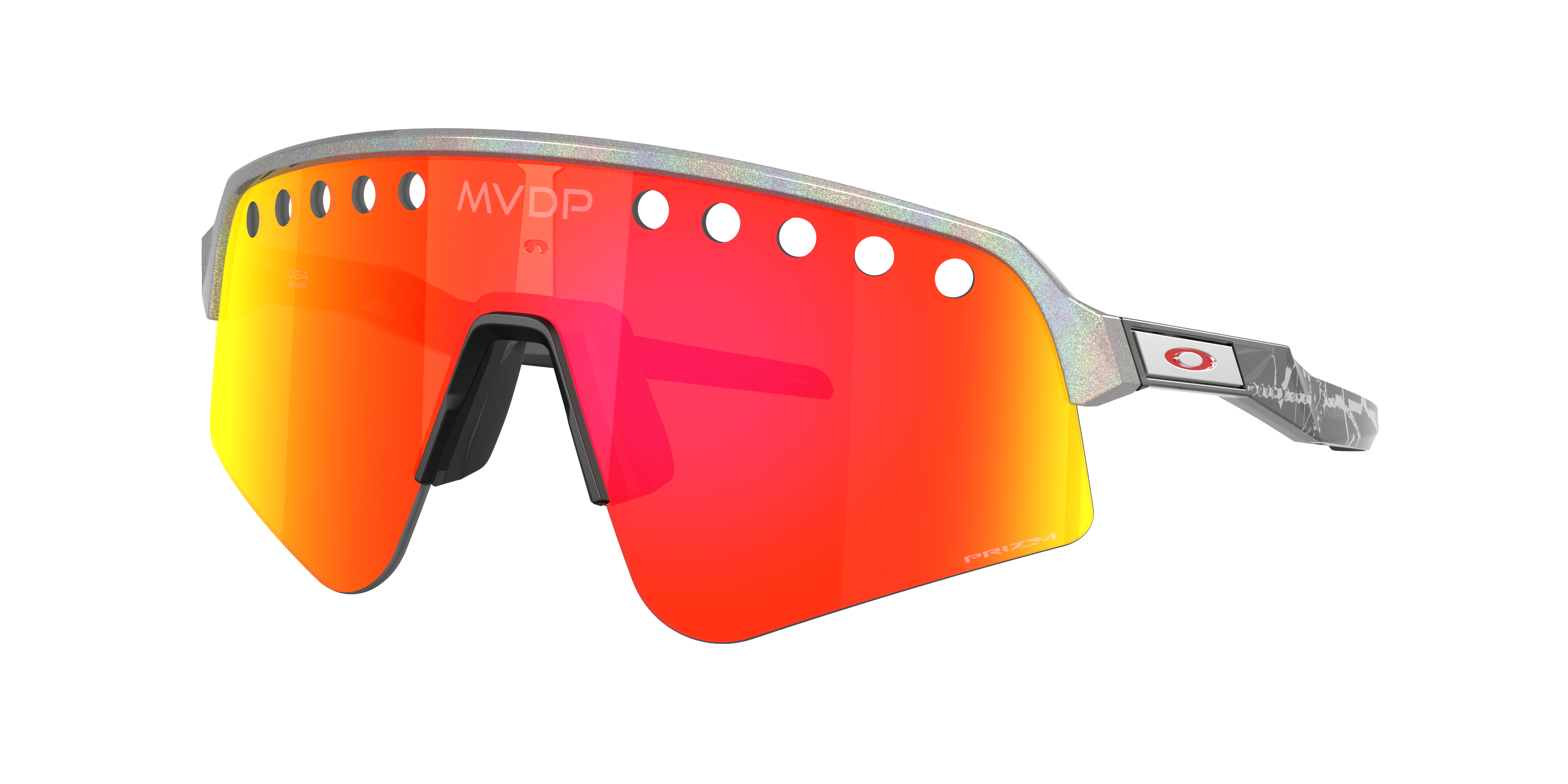 Oakley Man Sunglass Mathieu Van Der Poel Signature Series Sutro Lite Sweep -  Frame color: Space Dust, Lens color: Prizm Ruby