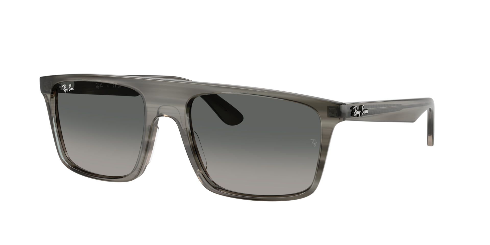 Ray-Ban Unisex Sunglass RB2222 -  Frame color: Striped Grey, Lens color: Gradient Grey