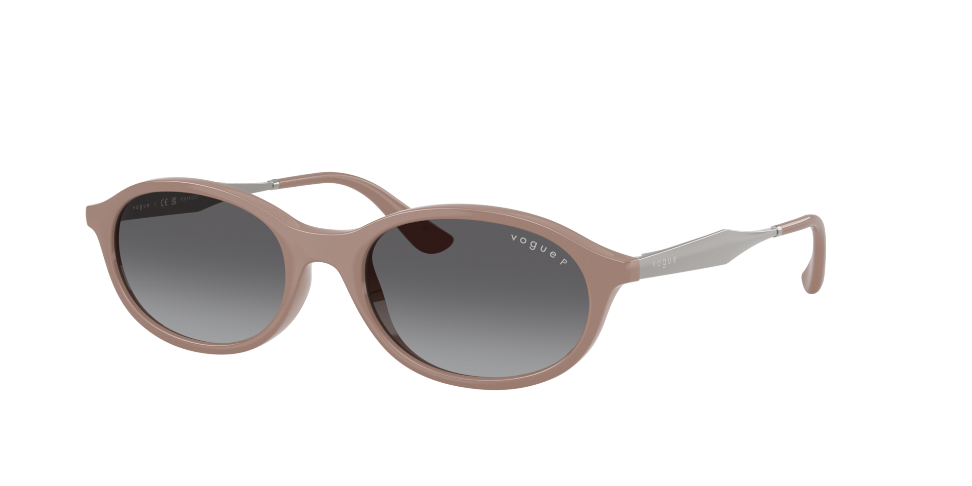Vogue Eyewear Black/Grey Vo5625s 3272T3 Woman Sunglasses Nylon Round Polarized Nuanced - Image 2