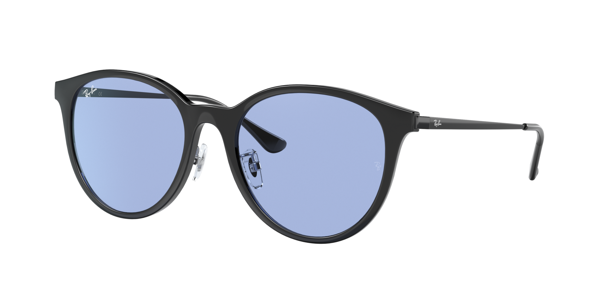 Ray-Ban Unisex Sunglass RB4334D -  Frame color: Black, Lens color: Blue Classic