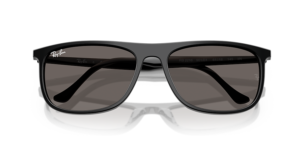 Ray-Ban RB2216 XXL (61 - 18) with Grey lenses and Black frame