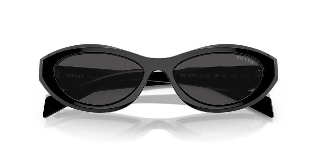 Prada PR 26ZSF L (56 - 15) with Grey lenses and Black frame