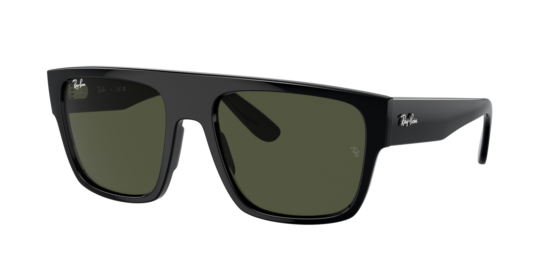 Ray-Ban Unisex Sunglass Drifter -  Frame color: Black, Lens color: Green