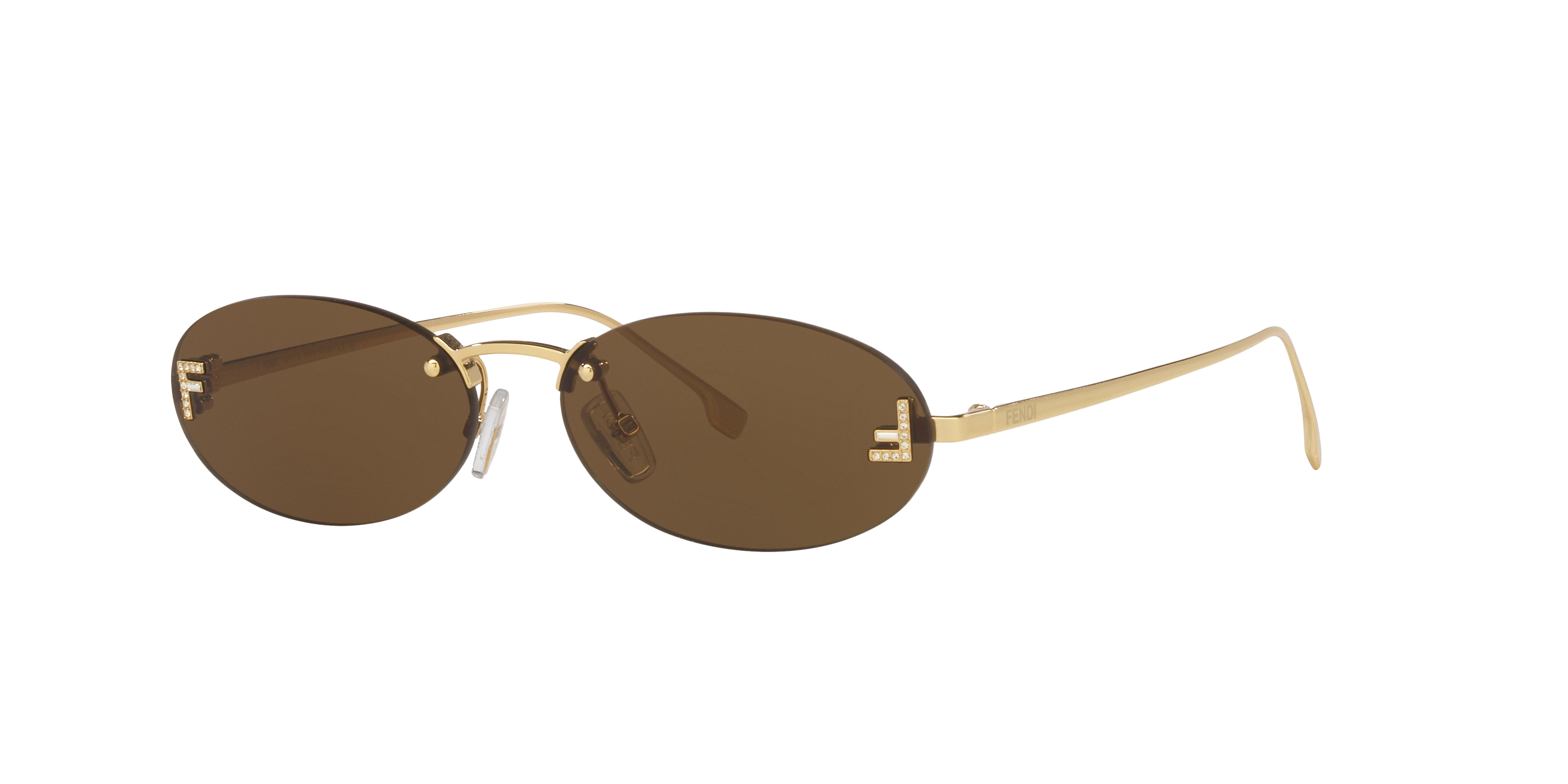 Fendi Fe4075Us XS (54 - 15) with Green lenses and Gold frame